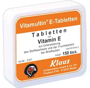 Klaus Vitamultin - E Tabl. 150 Stck für Haustiere im Tierfutterpro Shop