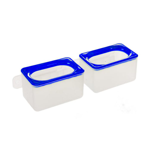 1 Stück Zellnapf mit Leiste, doppelt (Blau) (A19) für Haustiere im Tierfutterpro Shop