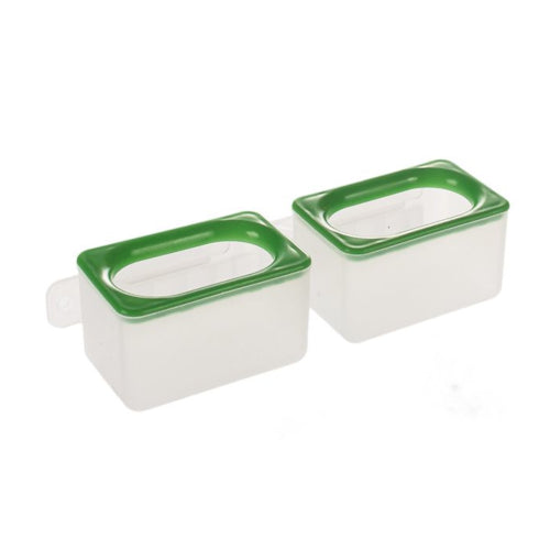 1 Stück Zellnapf mit Leiste, doppelt (Grün) (A19A) für Haustiere im Tierfutterpro Shop