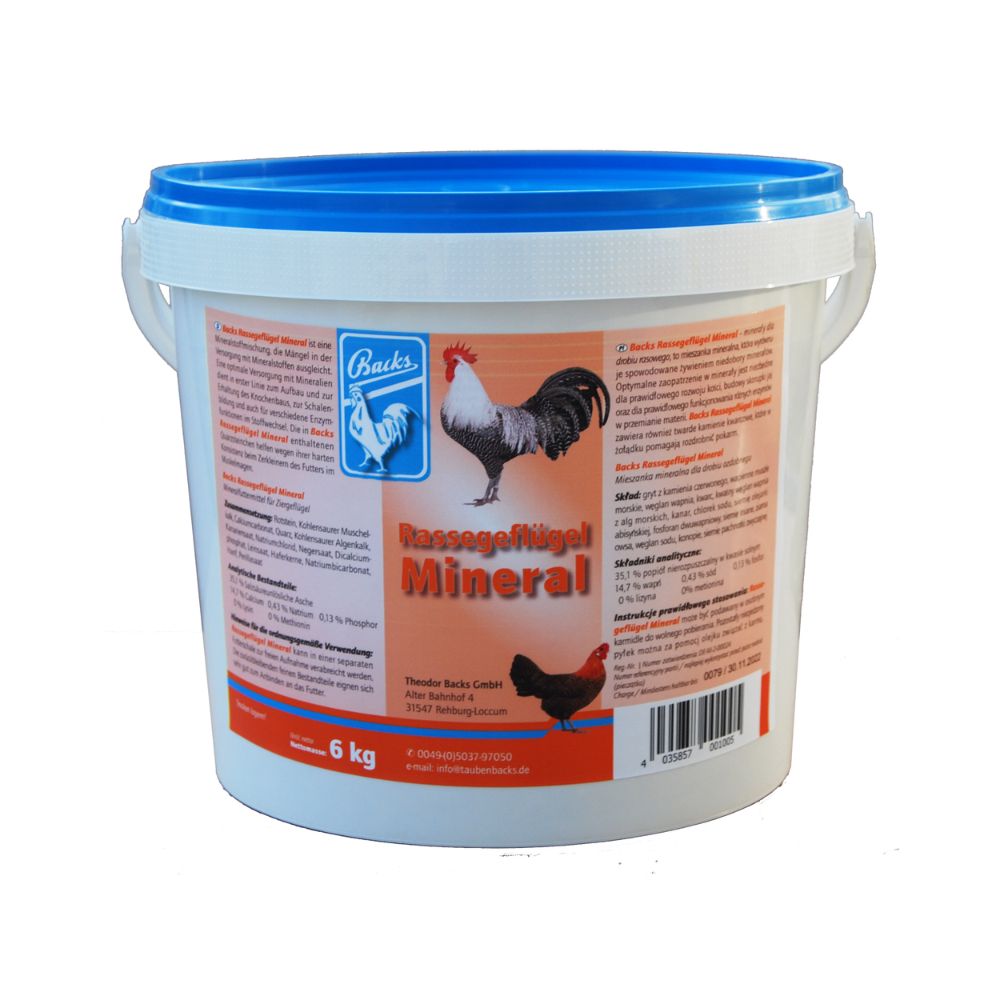 Backs Purebred Poultry Mineral 6 kg for Poultry