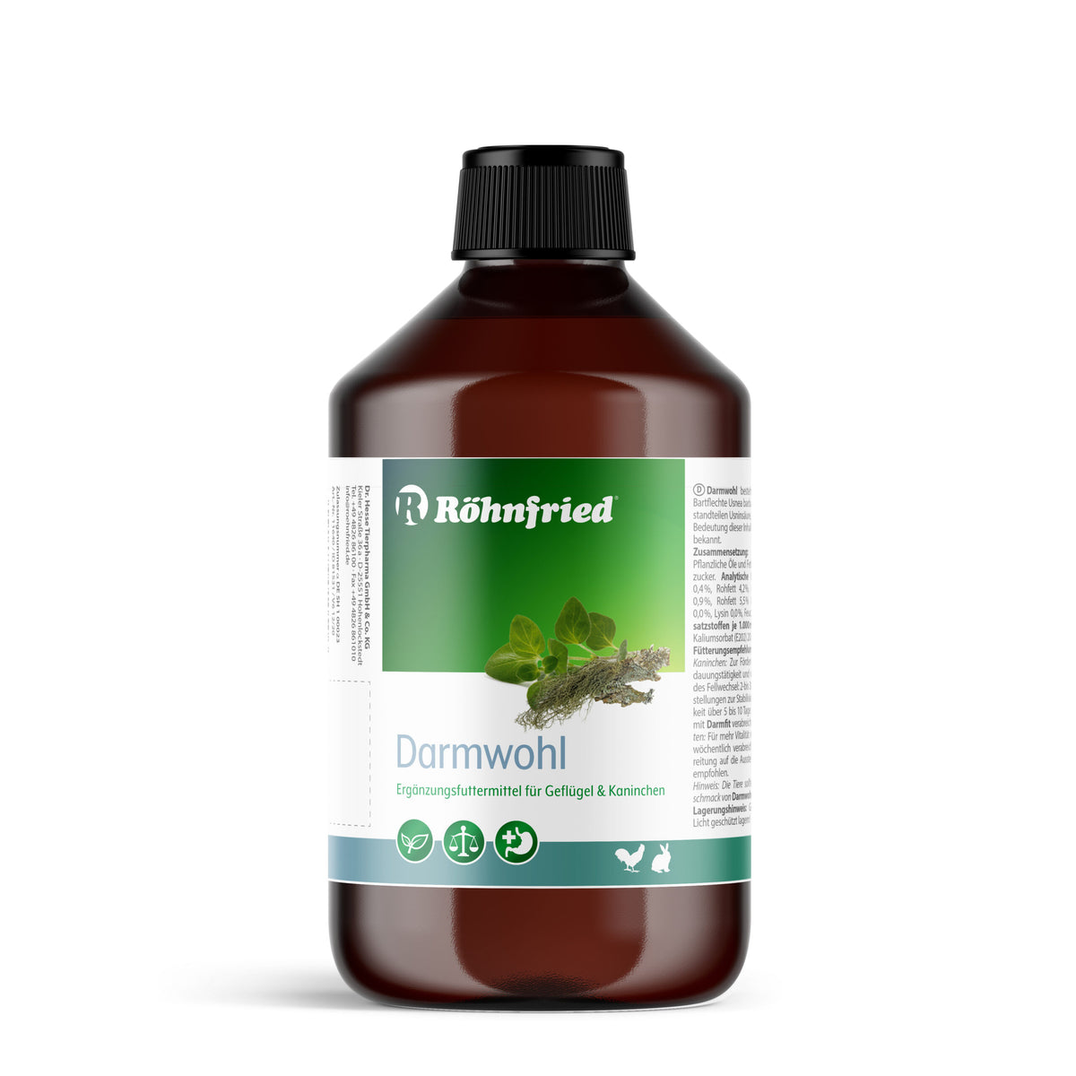 Röhnfried Darmwohl 500 ml: Liquid supplementary feed for animals