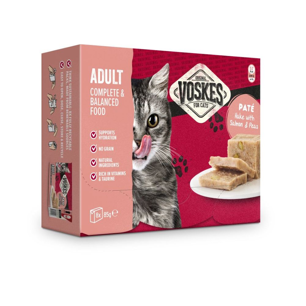 Voskes Adult Paté Katzenfutter lachs für katzen