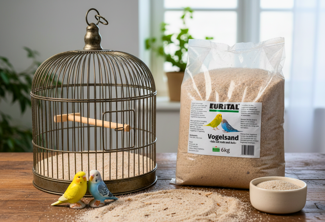 Vogelsand mit Kalk & Anis – Natürliche Pflege und Frische für den Vogelkäfig