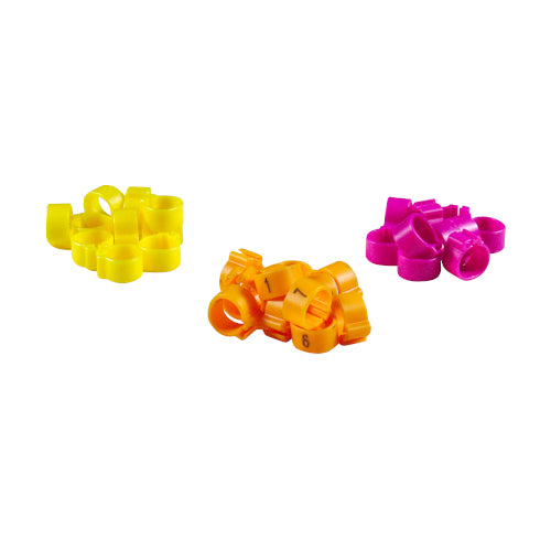 Nummerierungs-Clipringe (graviert mit 1 bis 50 - Von 50 bis 300 StÃ¼ck wÃ¤hlbar) fÃ¼r Haustiere im Tierfutterpro Shop